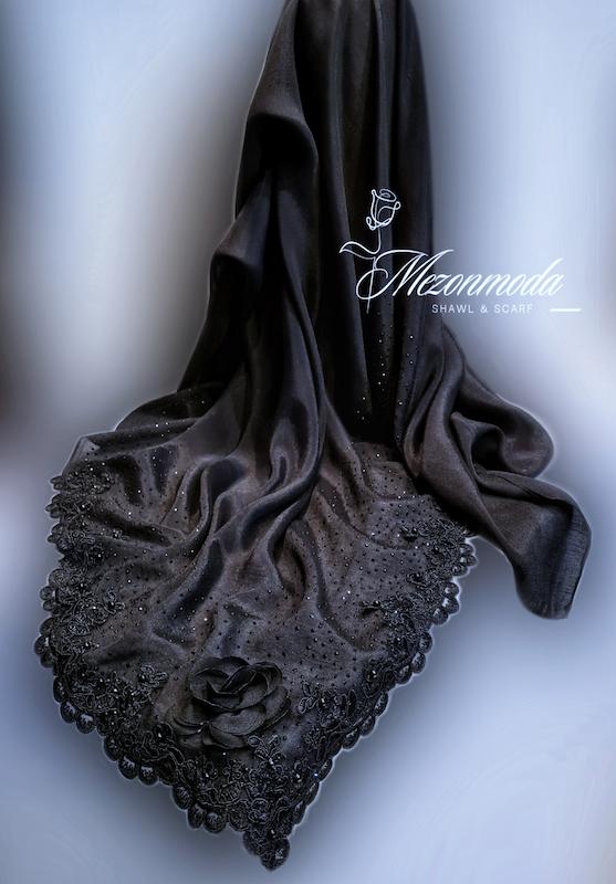 روسری اسلپ گلدوزی سروناز 3