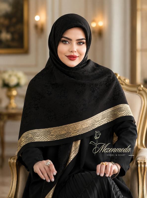 روسری حاشیه طلایی ترکیه 48