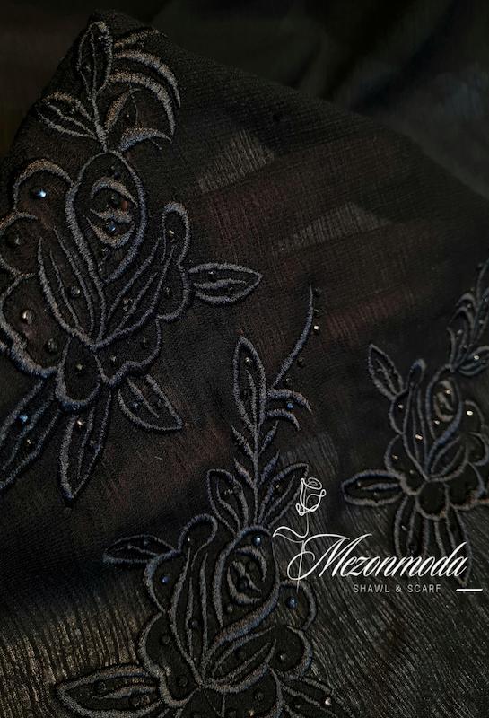 روسری مجلسی گلدوزی