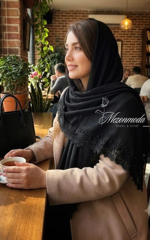 روسری مجلسی گلدوزی کد 22