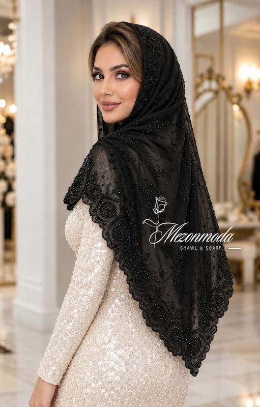 روسری گلدوزی نگیندار