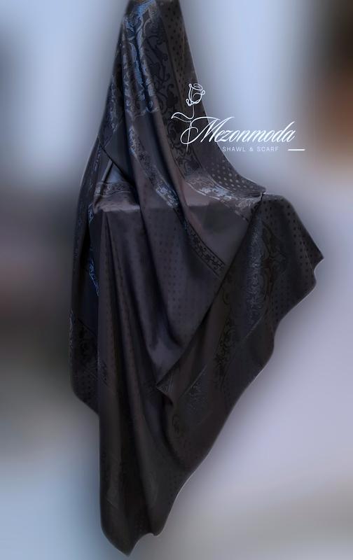 روسری حریر گل برجسته 