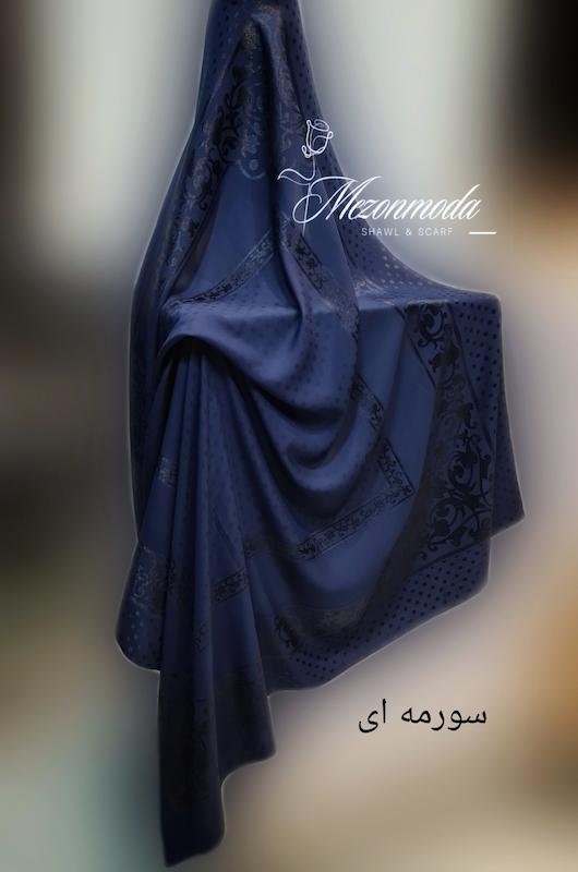 روسری حریر گل برجسته 