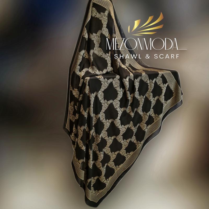 روسری مشکی طلایی ترک