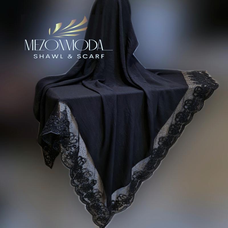 روسری مجلسی اسلپ دور تور 56
