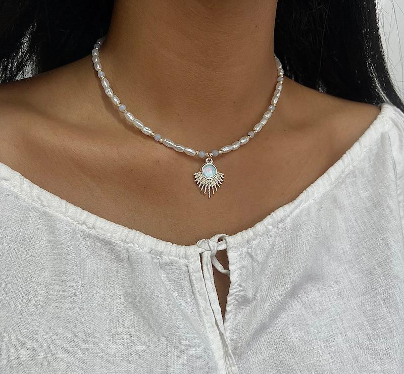 گردنبند مروارید باروک 