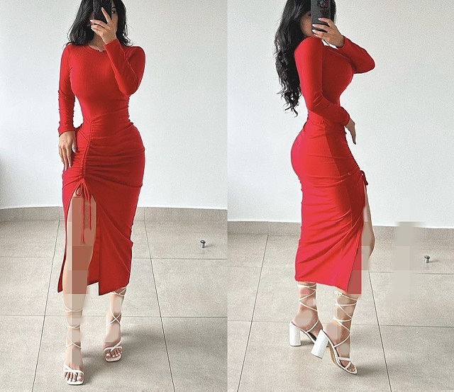 پیراهن بقه گرد جلو چاک ۹۱