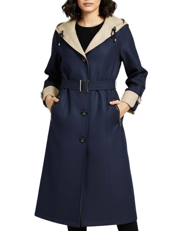 بارانی کلاهدار بلند