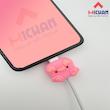 محافظ شارژر اپل  سه پین طرح piggy
