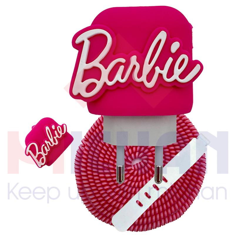 محافظ شارژر اپل  دو پین طرح Barbie 