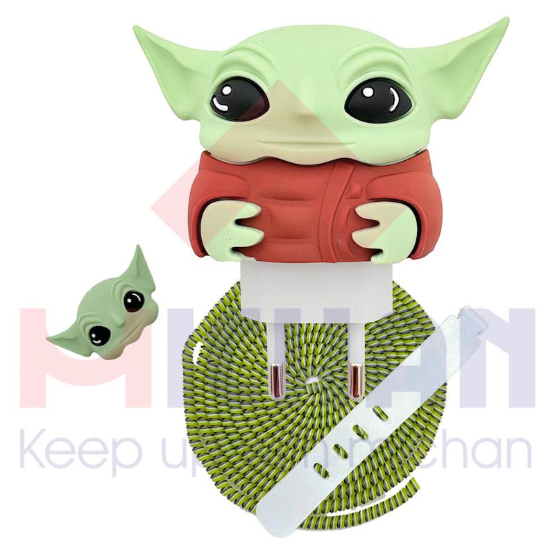 محافظ شارژر اپل  دو پین طرح baby yoda