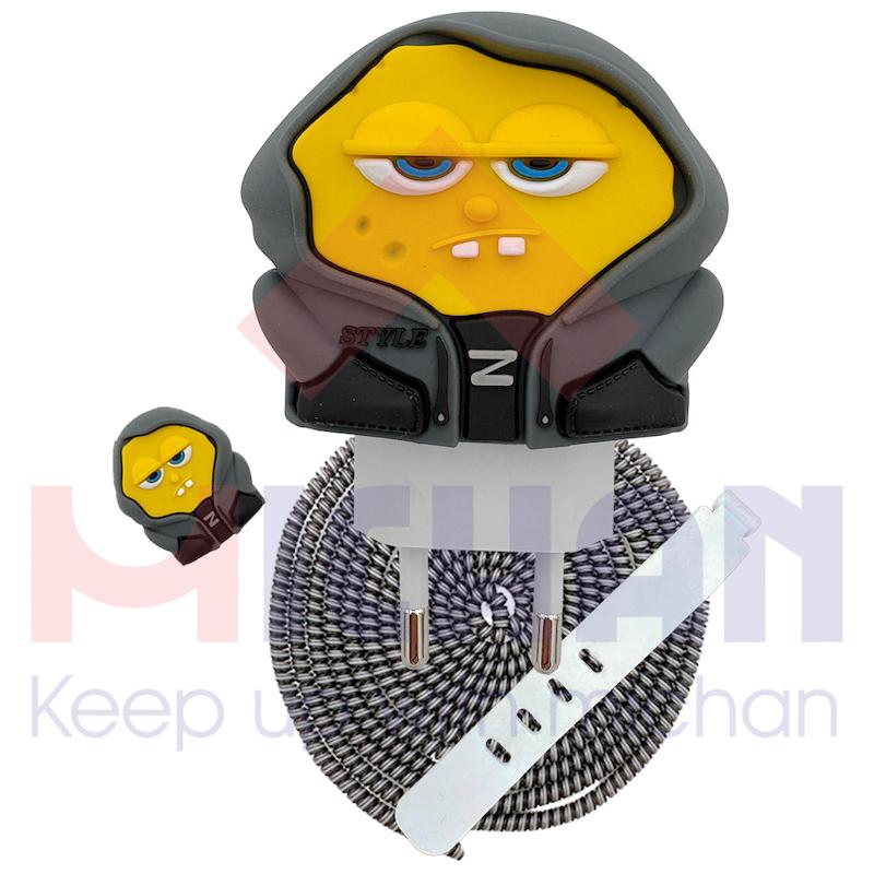 محافظ شارژر اپل  دو پین طرح spong bob