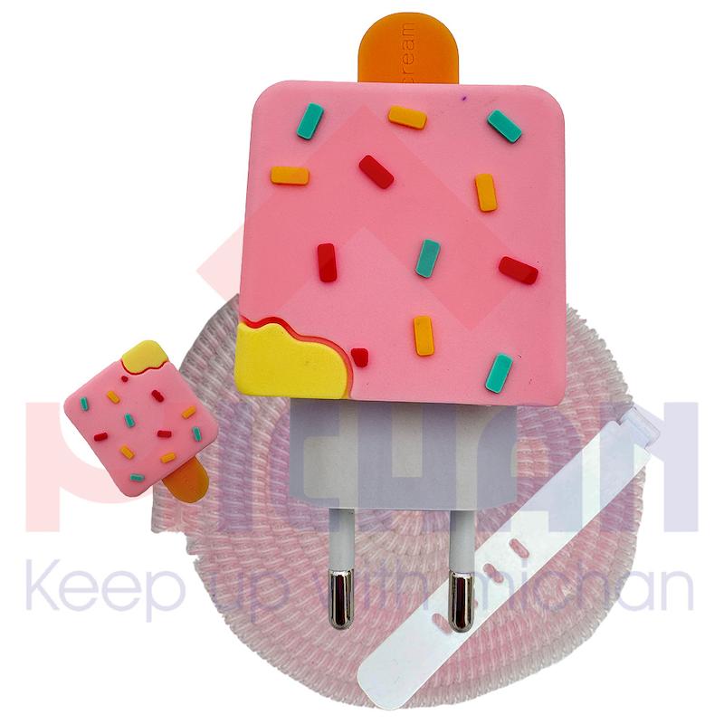 محافظ شارژر اپل  دو پین طرح icey