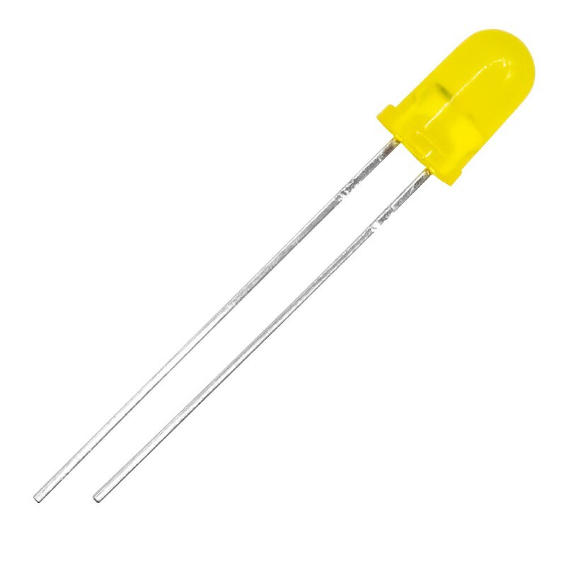 LED زرد مات چشمک زن 5mm ( بسته ده تایی )  کد(1176)
