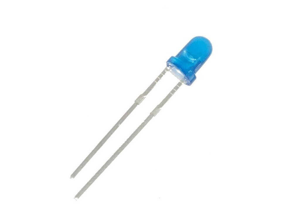 LED آبی مات 3mm (بسته ده تایی)  کد(1169)