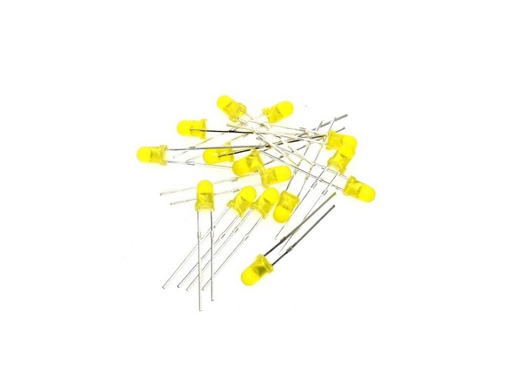LED زرد 3mm مات (بسته ده تایی)  کد(1168)