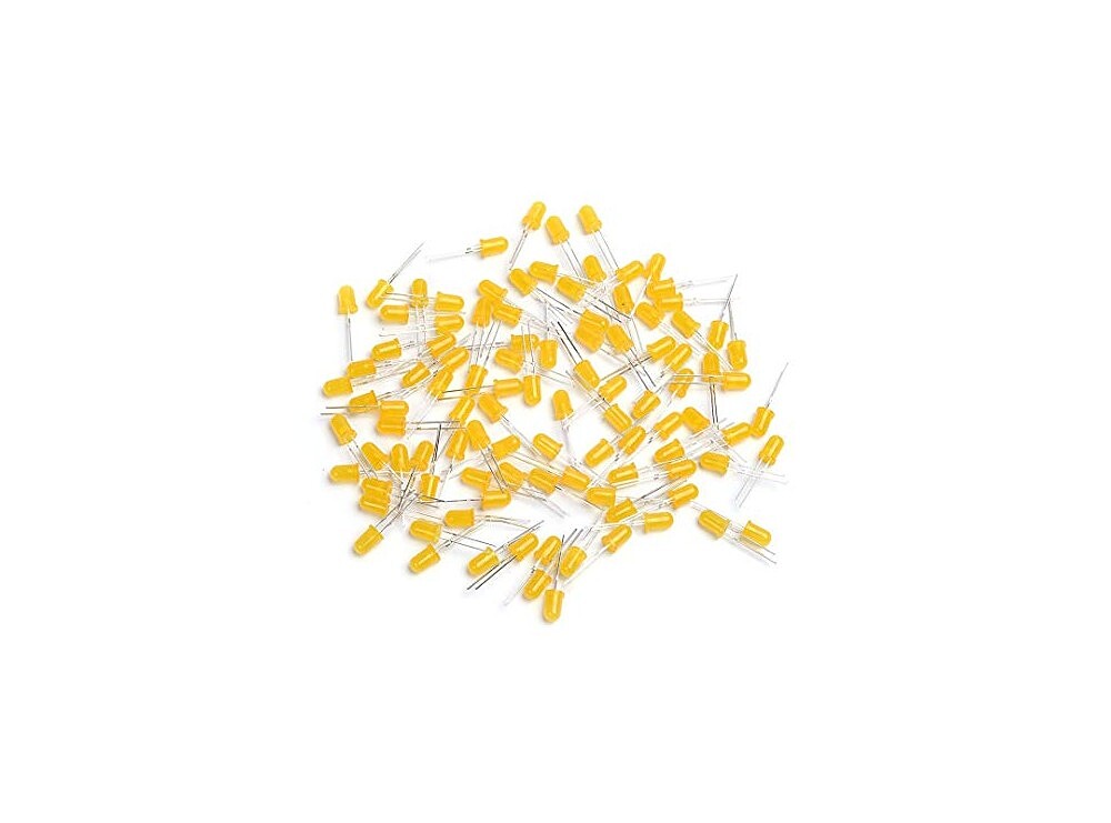 LED زرد مات 5mm (بسته ده تایی)  کد(1167)