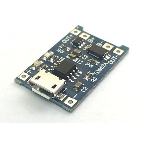 ماژول شارژ 5V 1A میکرو USB باتری های لیتیومی به همراه محافظ  TP4056 کد(1111)
