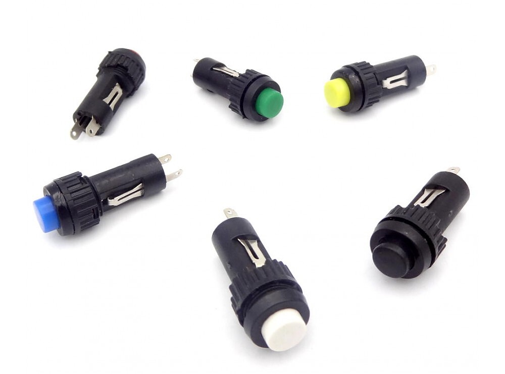 شستی استارت پلاستیکی 22x8mm آبی  کد (1297)