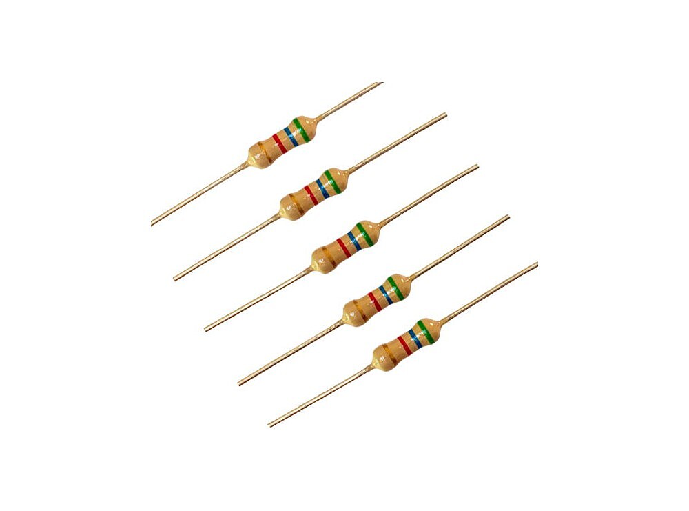 مقاومت 7.5 کیلو اهم 0.25W (بسته 10 تایی )   کد (1326)