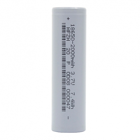 باتری لیتیوم یون 3.7v سایز 18650 سرتخت 2000mAh مدل HFZH   کد (1355)