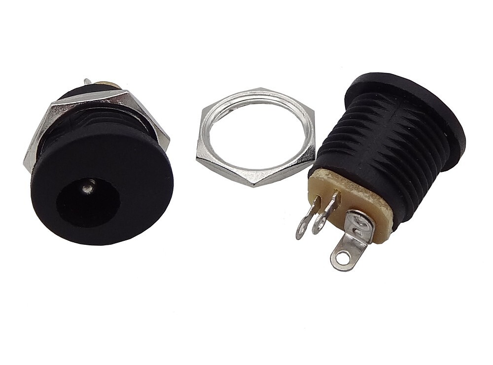 جک آداپتور روپنلی مدل DC-022 رنگ مشکی  کد(1125)