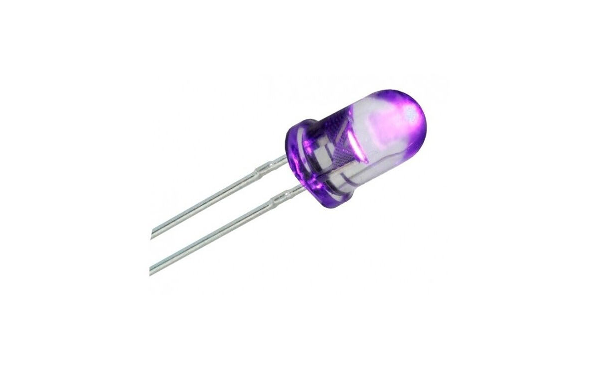 LED هایبرایت 5mm بنفش UV ( بسته ده تایی )  کد(1162)