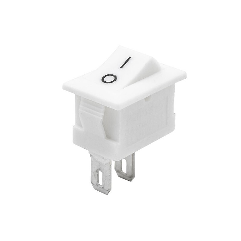کلید راکر دو حالته کوچک دو پین سفید KCD11-101  کد(1151)