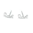 گوشواره میخی نقره طرح لاو  LOVE کد: AS03