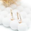 گوشواره ژوپینگ، مرواریدی، طرح طلا، آلیاژ مس، کد: A067
