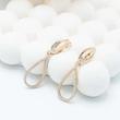 گوشواره ژوپینگ، نگین‌دار، طرح طلا، آلیاژ مس، کد: A072
