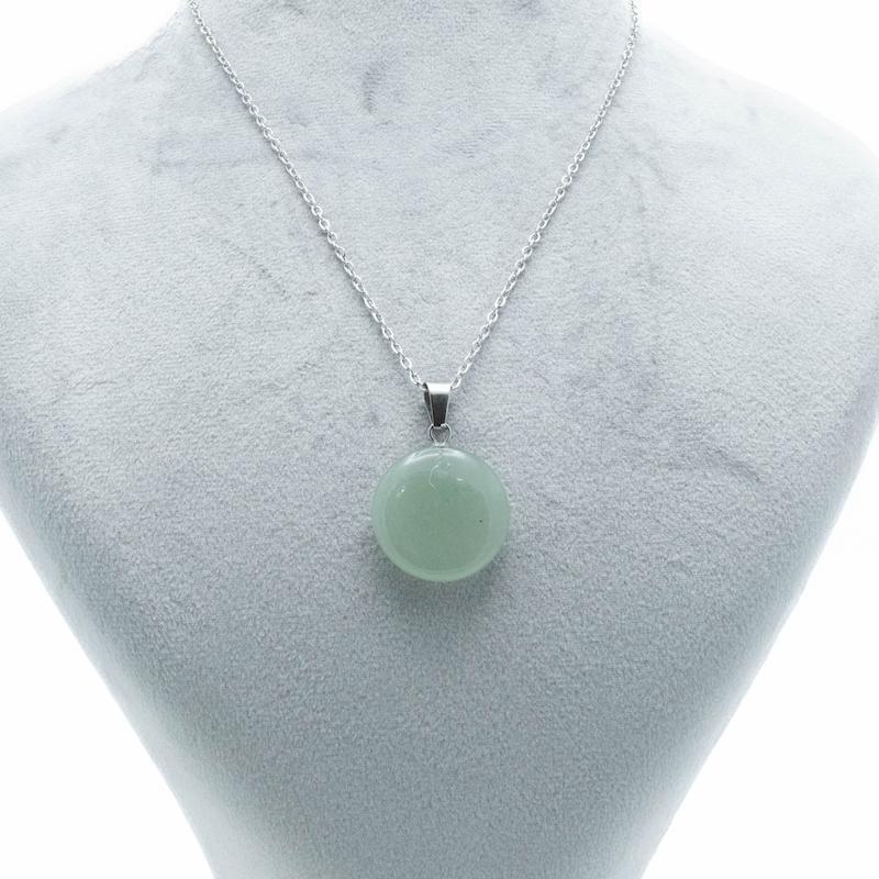 آویز اونتورین، طرح دایره، متریال استیل H014