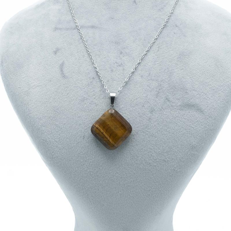 آویز چشم ببر، طرح لوزی، متریال استیل، کد H016