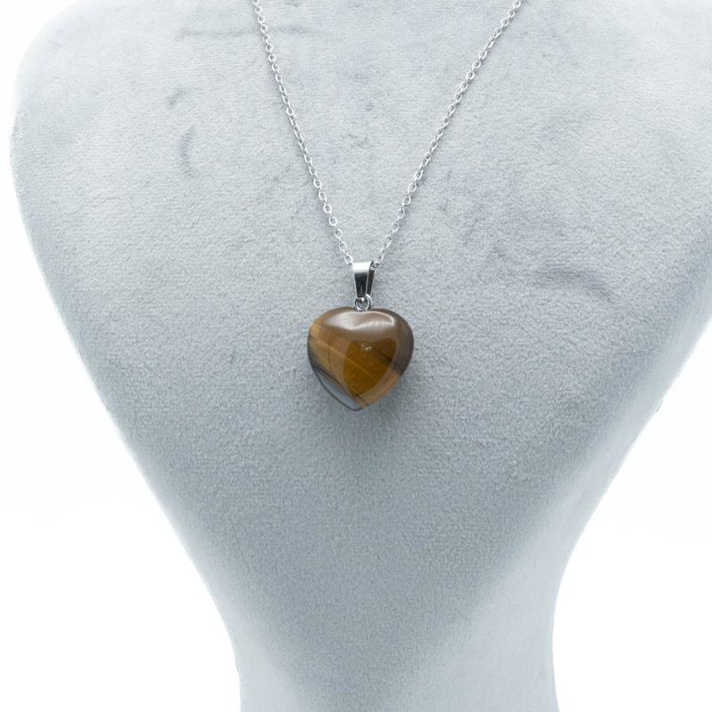 آویز چشم ببر، طرح قلب، متریال استیل، کد H017