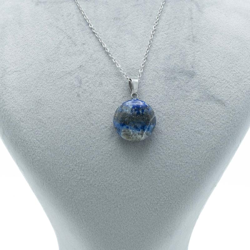 آویز لاجورد، طرح دایره، متریال استیل، کد:H024