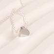 گردنبند مینیمال، با پلاک طرح قلب، آبکاری نقره، کد: D052
