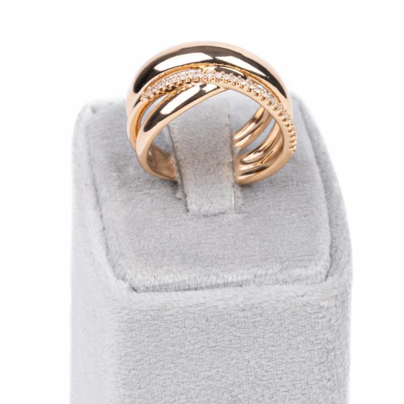 انگشتر ژوپینگ، طرح طلا، آلیاژ مس، طرح جواهر، کد: B040