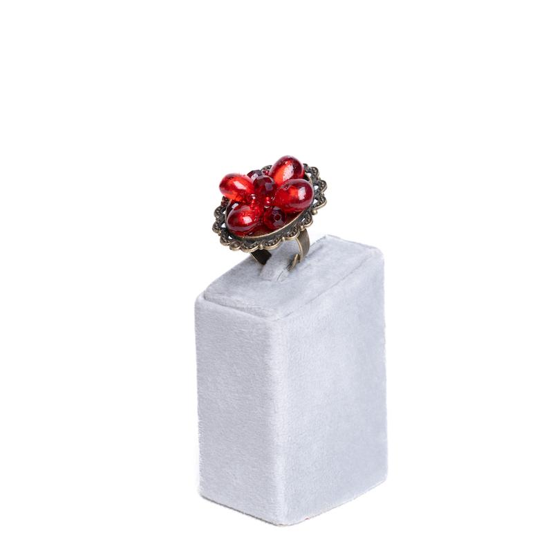 انگشتر یلدایی، جنس برنز، فری سایز، انار و دانه انار، کد: B049