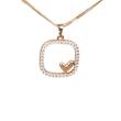 آویز ژوپینگ، طرح چهارگوش و قلب، نگین‎‌دار، کد: H029