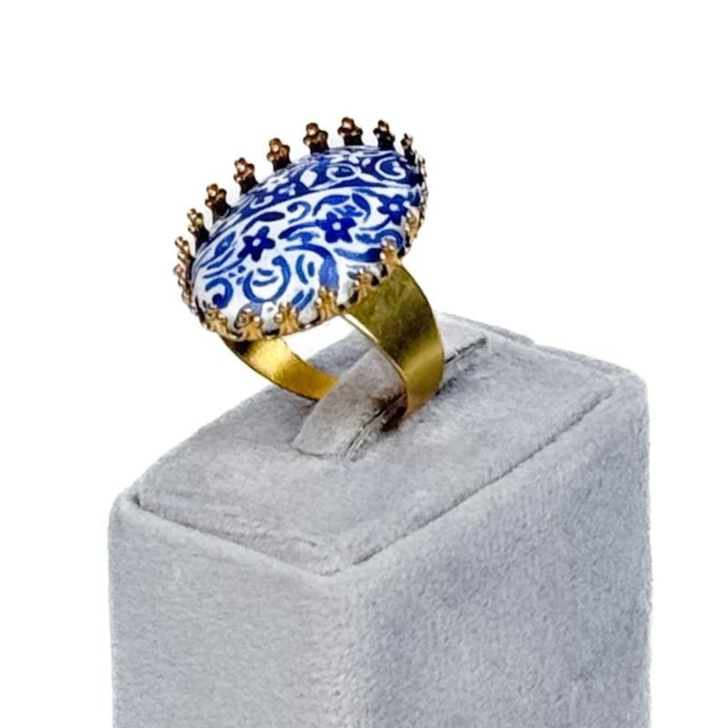انگشتر میناکاری، مس، کد: B050