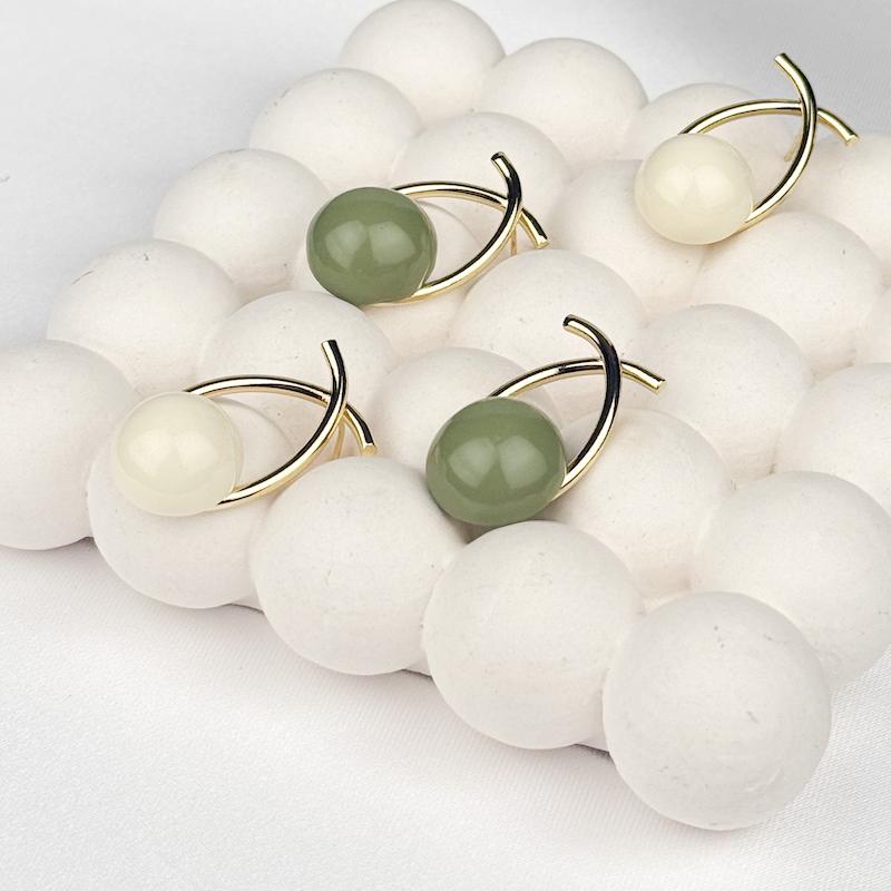 گوشواره میخی، رنگی، استیل، کد:A0137