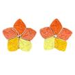 گوشواره رنگی رافیا، طرح ستاره، کد: A0144