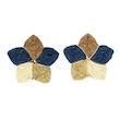 گوشواره رنگی رافیا، طرح ستاره، کد: A0144