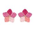 گوشواره رنگی رافیا، طرح ستاره، کد: A0144