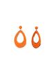 گوشواره رنگی رافیا، طرح قطره بزرگ، کد: A0145