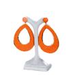 گوشواره رنگی رافیا، طرح قطره بزرگ، کد: A0145