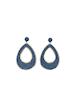 گوشواره رنگی رافیا، طرح قطره بزرگ، کد: A0145