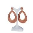 گوشواره رنگی رافیا، طرح قطره بزرگ، کد: A0145