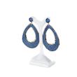 گوشواره رنگی رافیا، طرح قطره بزرگ، کد: A0145