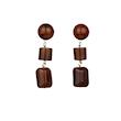 گوشواره رزینی، آویزی، طرح مرمر، کد: A0148